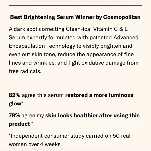 ODACITE Brightening Serum - Vitamin C & E & Hyaluronic Acid, NEW